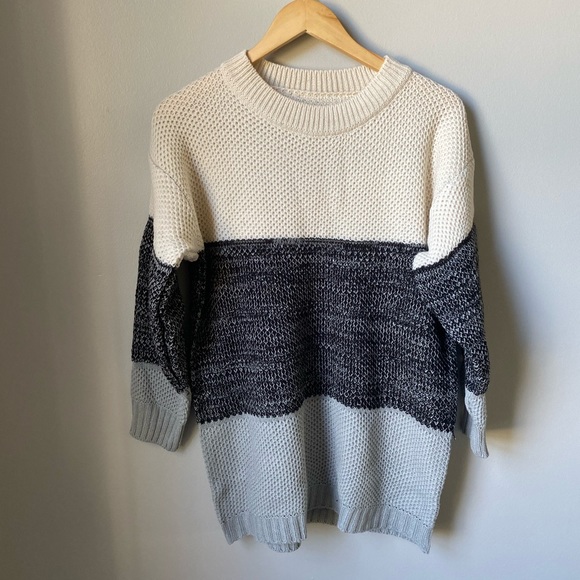 New Striped Chunky Wide Knit Sweater - Picture 5 of 5